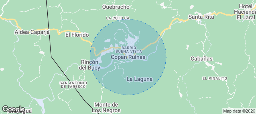 Copan Ruinas Airbnb map
